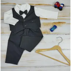 BANNITAS - Terno de niño Gris de Rayas