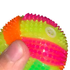 GENERICO - PACK X5 PELOTA ANTIESTRÉS PARA MASCOTAS 6.5 CM CON LUCES LED