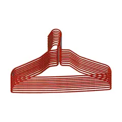 GENERICO - Pack2 Colgador de Ropa Infantil de 10 Piezas en Rojo