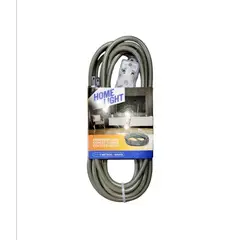 HOME LIGHT - Extensión Eléctrica Vulcanizado 5 Metros x 3 Tomas GRIS