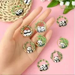 GENERICO - Dijes circulares Diseño Panda