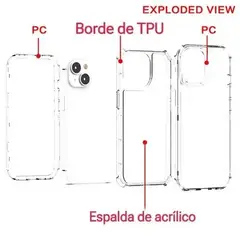 GENERICO - Funda Robot Case Transparente para Note 13 Pro + Plus - 3 en 1