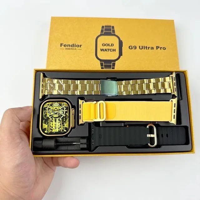Reloj Inteligente G9 Ultra PRO - Acero Inoxidable Dorado
