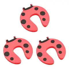 GENERICO - PACK X3 TOPE DE PUERTA INFANTIL NIÑOS ANTIGOLPE ANIMALITOS MARIQUITA