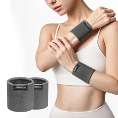 PROIRON - Muñequera Deportiva Negra