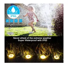 BEST GARDEN - Luz Solar para Jardin Sensor Empotrable Acero Inoxidable