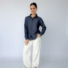 INTROSPECTIVA MODA - CAMISÓN CHAMBRAY MODELO ARLETTE