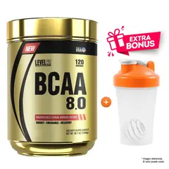 LEVEL PRO - BCAA 8.0 1 KG AMINOÁCIDOS FRUIT PUNCH + SHAKER