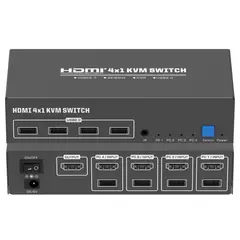 GENERICO - KVM SWITCH 4 puertos HDMI 4K con USB 2,0 60Hz 4K para 4 Pc 1 Monitor