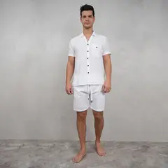 FORBER - Camisa Blanca Manga Corta Hombre