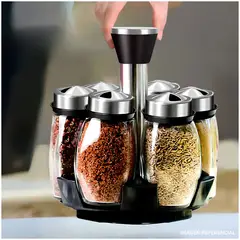 INSPIRA MARKET - Set x6 condimenteros especieros giratorio 360°