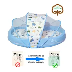 BABY - Cuna Colecho Portátil con Mosquitero para Bebés- Dinosaurios