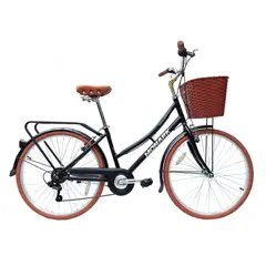 MONARK - BICICLETA TURQUESA CITY 6V ARO 26 NEGRO MARRÓN