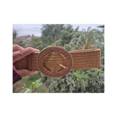 GENERICO - Cinturon Trenzado Estirable para Mujer 100cm Kate Marron