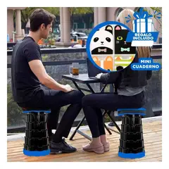 GENERICO - Pack9 Silla Enrollable en Tono Azul Y+Regalo Agendita