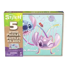 SPINMASTER - Spin Master Pack X5 Rompecabezas De Madera Stitch