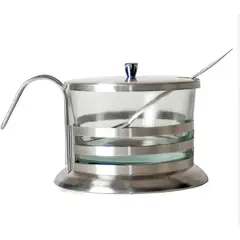 GENERICO - Azucarera de Acero y Vidrio con cuchara