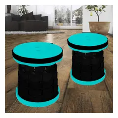 GENERICO - Pack4 Banco Portatil y Funcional en Color Turqueza