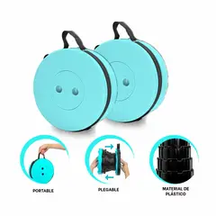 GENERICO - Pack2 Silla Enrollable en Tono Turqueza Y+Regalo Agendita