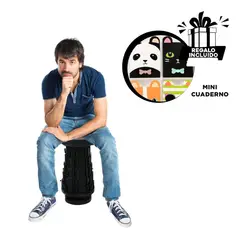 GENERICO - Silla Enrollable y Util en Negro Y+Regalo Agendita