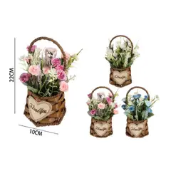 OTTOWARE - Maceta Con Flores De Claveles Artificial