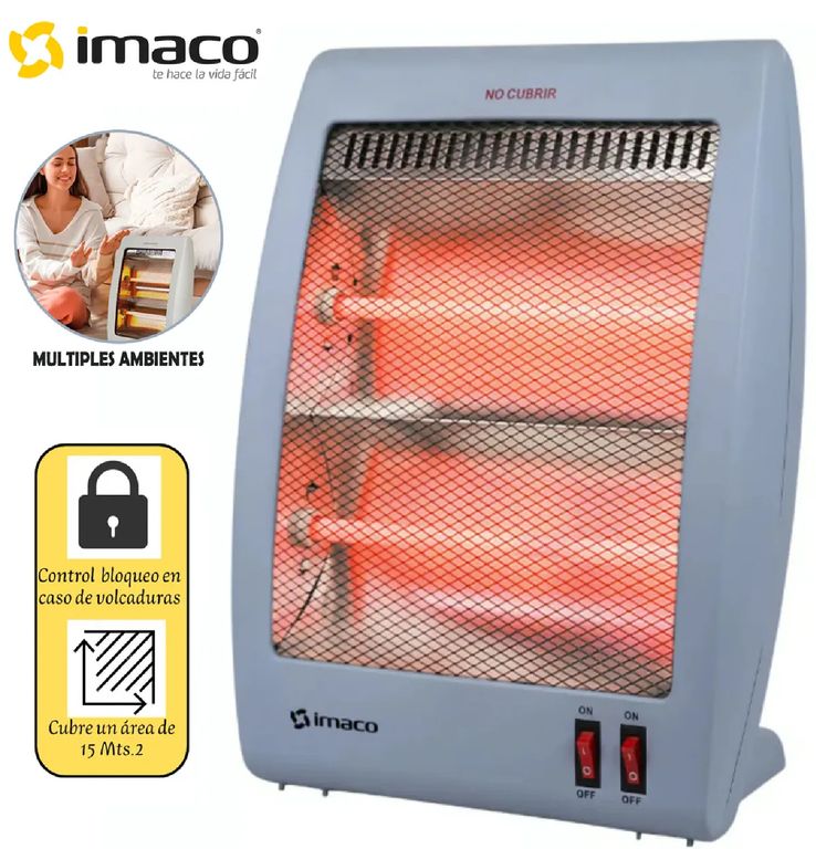 Estufa de Cuarzo QH800 800W Gris