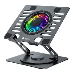 TEROS GAMING - COOLER GAMER PARA LAPTOP TEROS TE 7132N ALUMINIO Y VENTILADOR RGB
