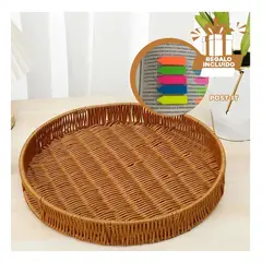 GENERICO - Pack5 Bandeja para Hogar de 35cm Y+Banderitas Adhesivas