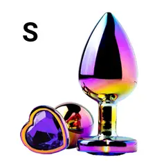 DR PINKY - Plug Anal Small Dilatador Talla S Consolador de Aluminio Tornasolado