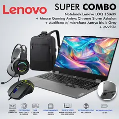 LENOVO - LAPTOP LOQ 15IAX9 CORE i5-12450HX MEMORIA 8GB DISCO 512GB SSD M2