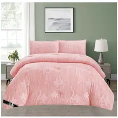 GENERICO - EDREDON PIEL DE CONEJO CON PIEL DE ANGEL 3D ALTO RELIEVE 5 PIEZAS