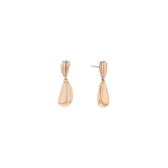 CALVIN KLEIN - Aretes de acero inoxidable oro rosa