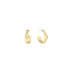 CALVIN KLEIN - Aretes de acero inoxidable dorado