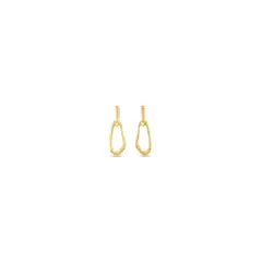 CALVIN KLEIN - Aretes de acero inoxidable dorado