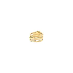 CALVIN KLEIN - Anillo de acero inoxidable dorado