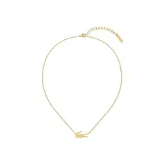 LACOSTE - Collar dorado de mujer en forma de cocodrilo