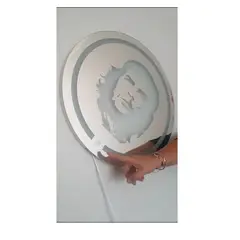 GENERICO - Espejo Che Guevara con Luz Led Calida 55 cm