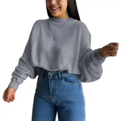 GENERICO - Sueter Mujer Hilo Cerada Mlarga 359G-25 Color Gris