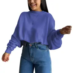 GENERICO - Sueter Mujer Hilo Cerada Mlarga 359G-25 Color Morado