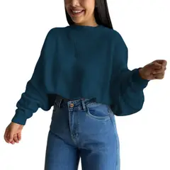 GENERICO - Sueter Mujer Hilo Cerada Mlarga 359G-25 Color Verde