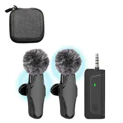 OEM - Micrófonos Inalámbricos Dual K35 Pro con filtros de peluche y estuche