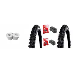 KENDA - 2LLANTAS KENDA+CAMARAS+BANDAS ANTIPINCHAZOS ARO26