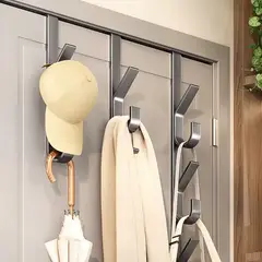 GENERICO - PACK 2 PERCHEROS PARA PUERTA DE 3 GANCHOS