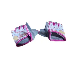 GENERICO - GUANTES PARA NIÑOS MOTO BICICLETA SIN DEDOS ROSADO
