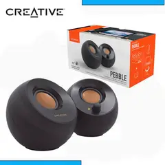 CREATIVE - PARLANTE PEBBLE 2.0 4.4W 3.5MM USB-POWER BLACK