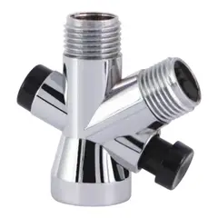 GENERICO - Válvula Desviadora doble ABS Cromado para ducha teléfono o bidé