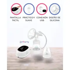 CARESTINO - Extractor Eléctrico con mamadera «LATTE» Gris