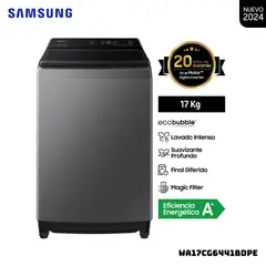 SAMSUNG - LAVADORA ECOBUBBLE 17 KG CARGA SUPERIOR GRIS - WA17CG6441BDPE