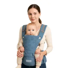 GENERICO - Canguro ergonómico Celeste multifuncional para Bebé