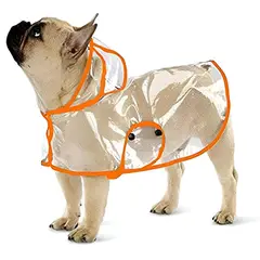 GENERICO - CAPA Impermeable de Lluvia para Mascotas Talla 1 Naranja